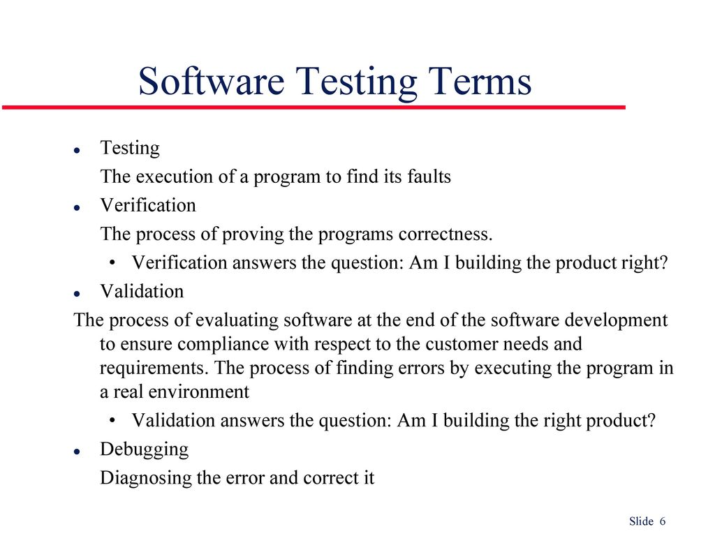 Software Testing Terms