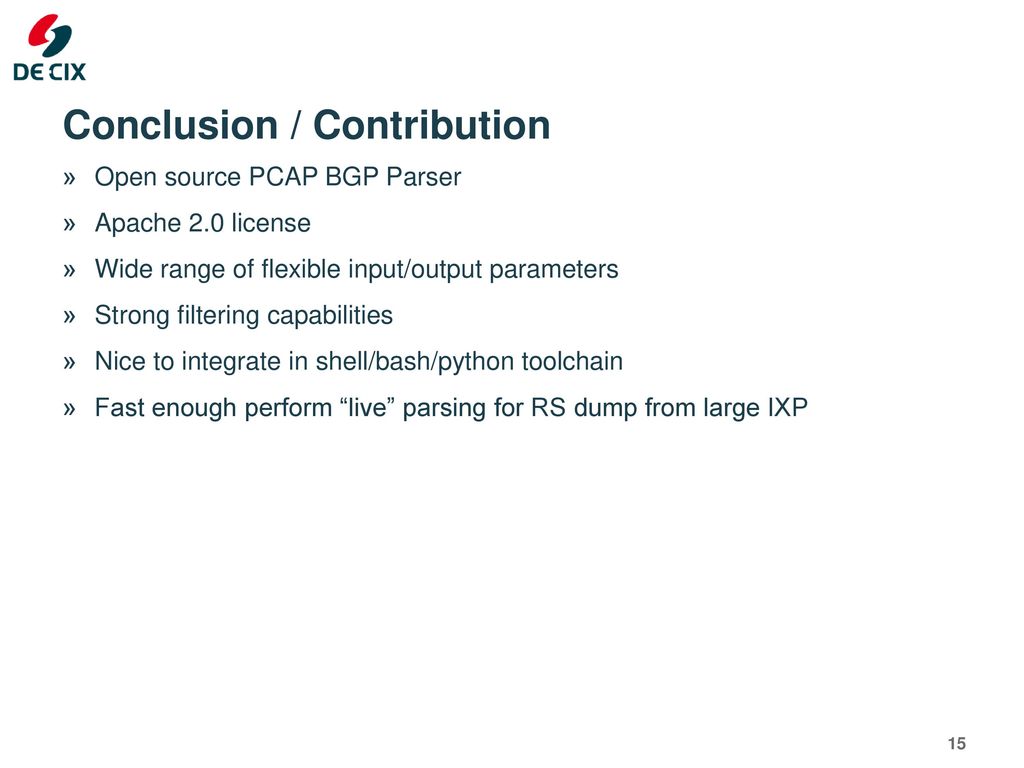 Pcap bgp parser ripe 73 madrid christoph dietzel tobias hannaske