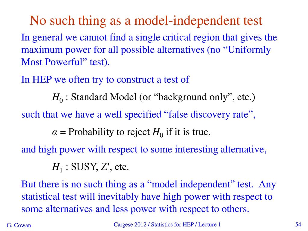 No such thing as a model-independent test