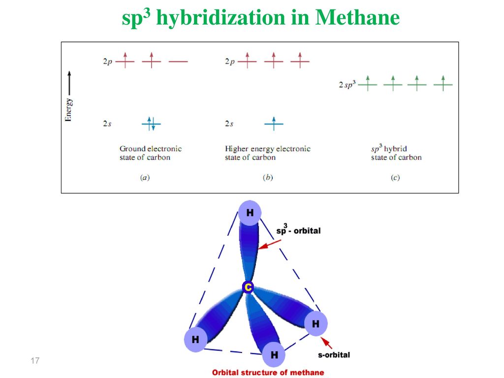 sp3 hybridization in Methane