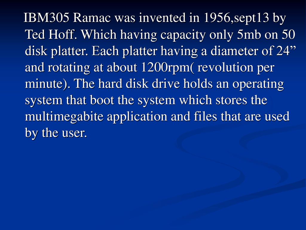 History of hard disk drive - ppt download