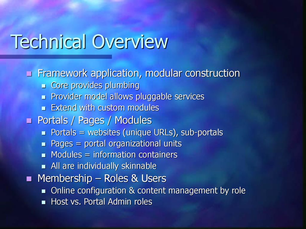 Dotnetnuke v4 overview stan schultes ppt download