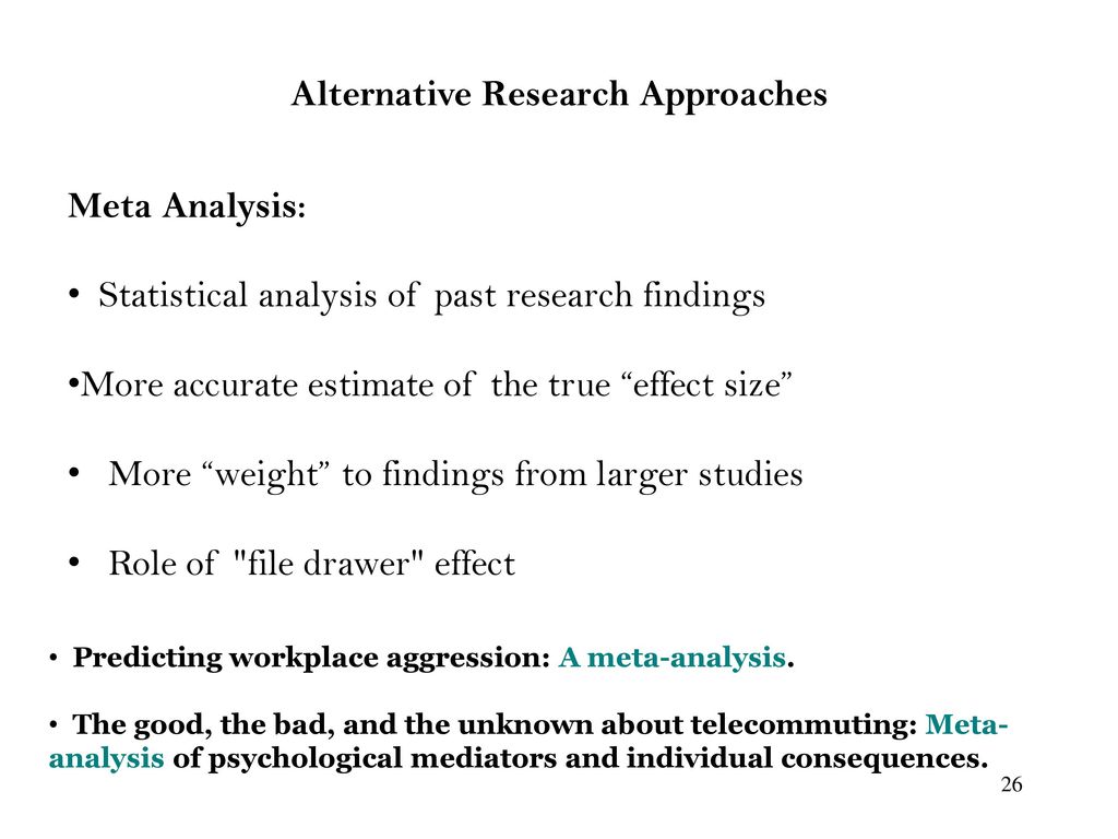 Alternative Research Approaches