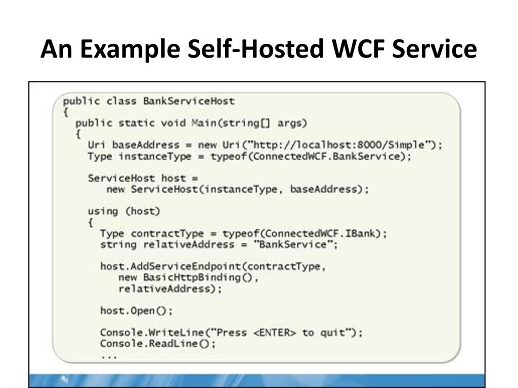 Configuring and hosting wcf services ppt download