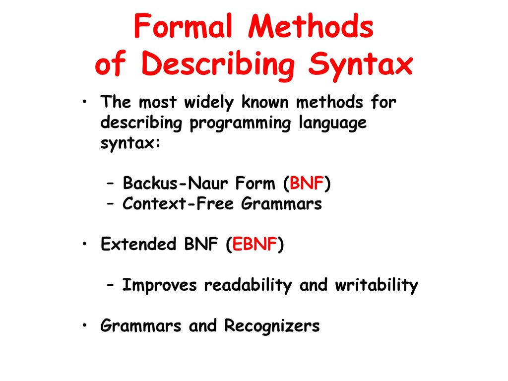 Describing syntax and semantics ppt download