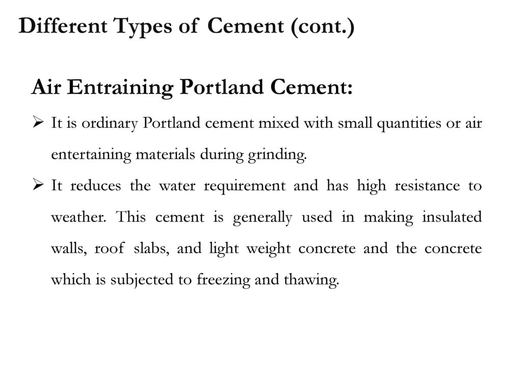Blended Cement - Characteristics, Types and Uses - The Constructor