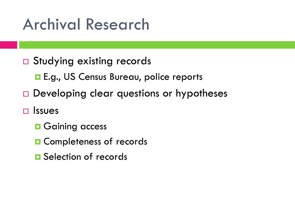 Archival Research, Content Analysis, & Meta-Analysis - ppt download