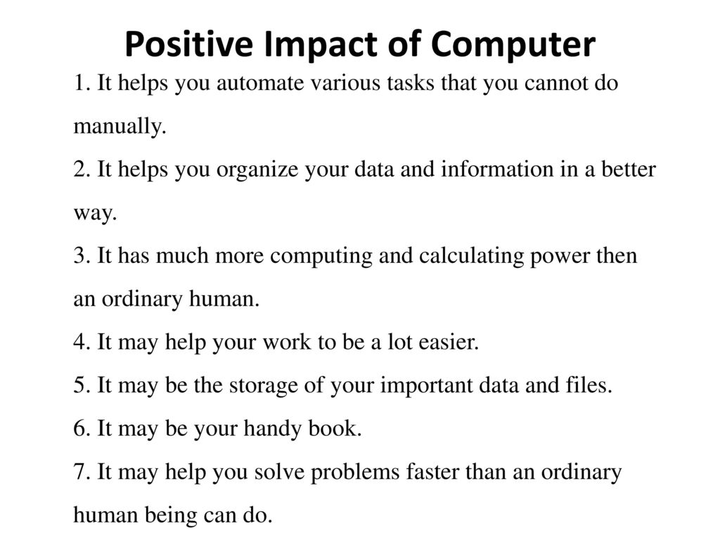 social effects of computers