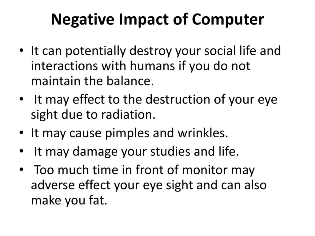 negative effects of computers in education