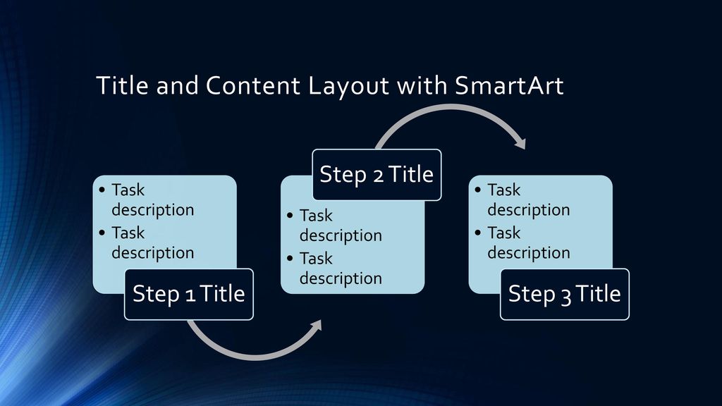 Title and Content Layout with SmartArt