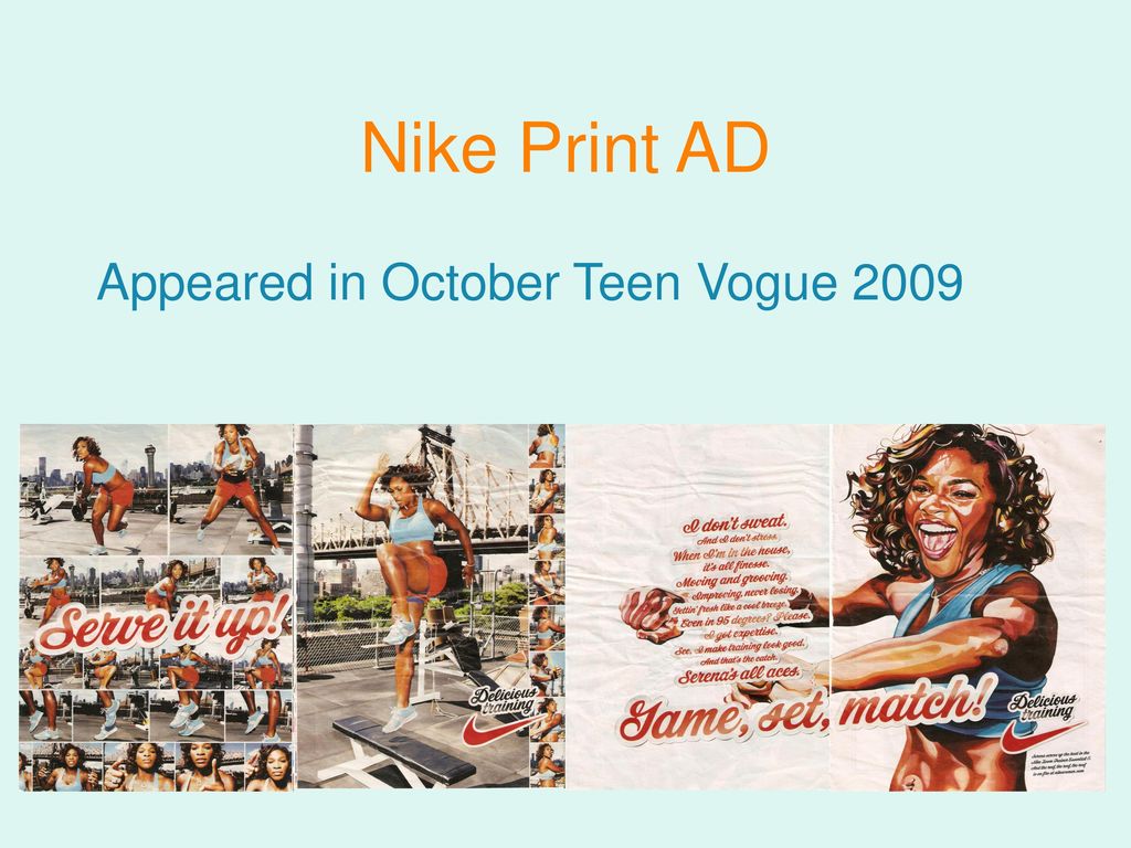 Nikewomen.com advertisement featuring Serena Williams - ppt download