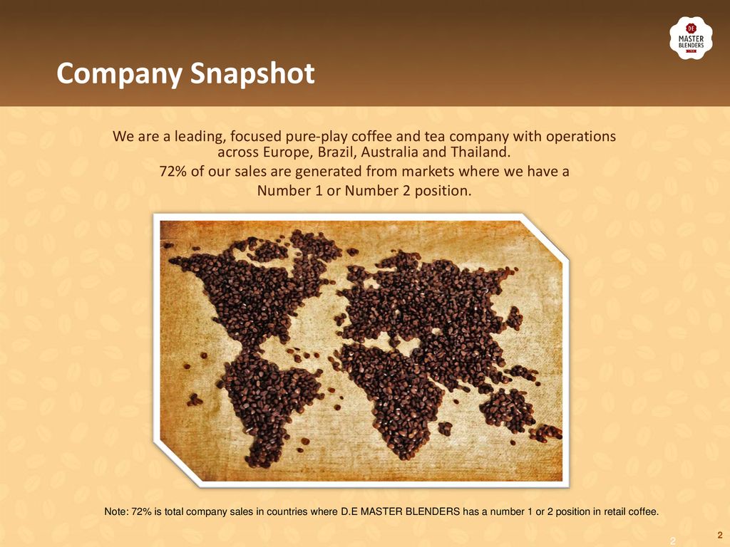 From Sara Lee to Jacobs Douwe Egberts - ppt download