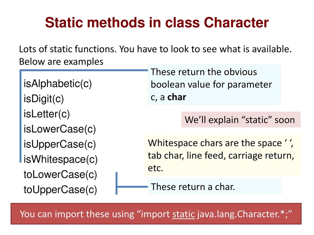 CS2110, Recitation 1 Arguments to method main, Packages, Wrapper ...