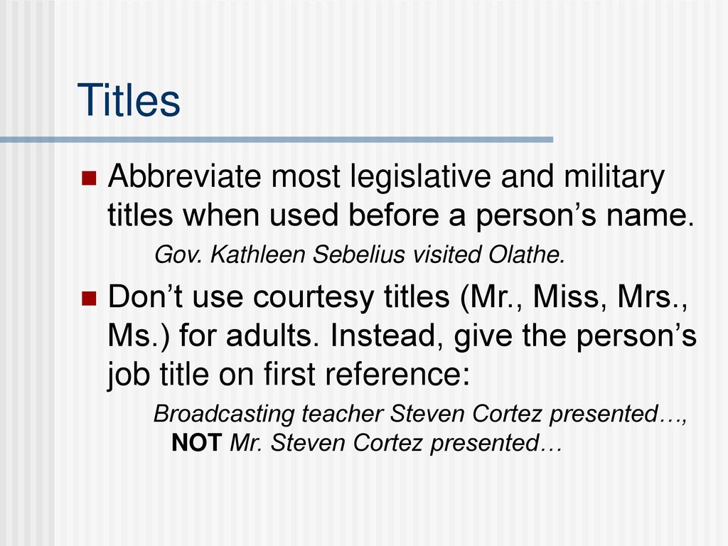 AP Style Rules for Yearbook. - ppt download