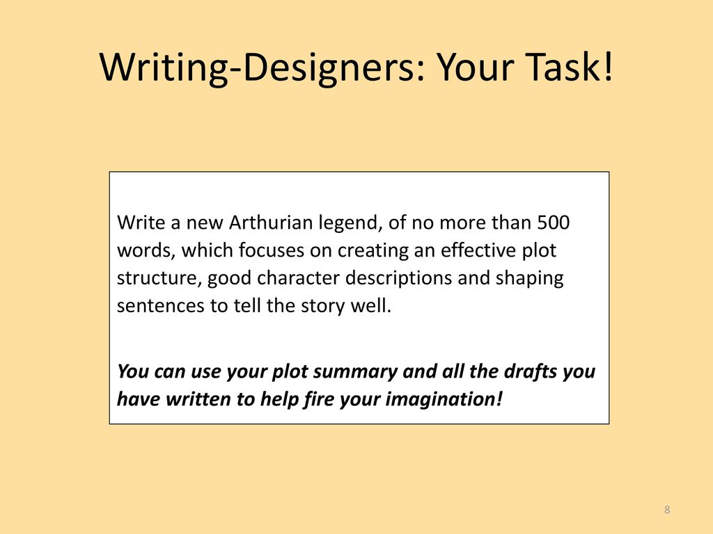 Writing-Designers: Your Task!