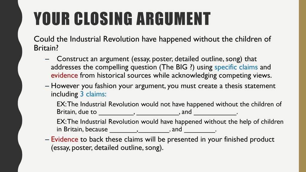 industrial revolution essay questions
