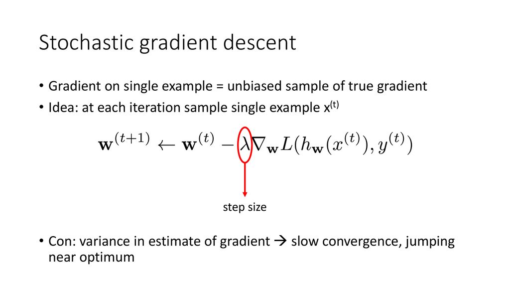 Stochastic gradient descent