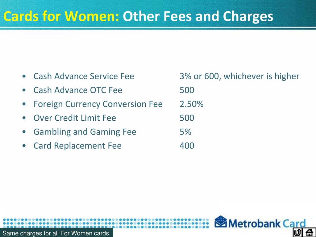 Fees And Charges Of Major Card Issuers Ppt Download