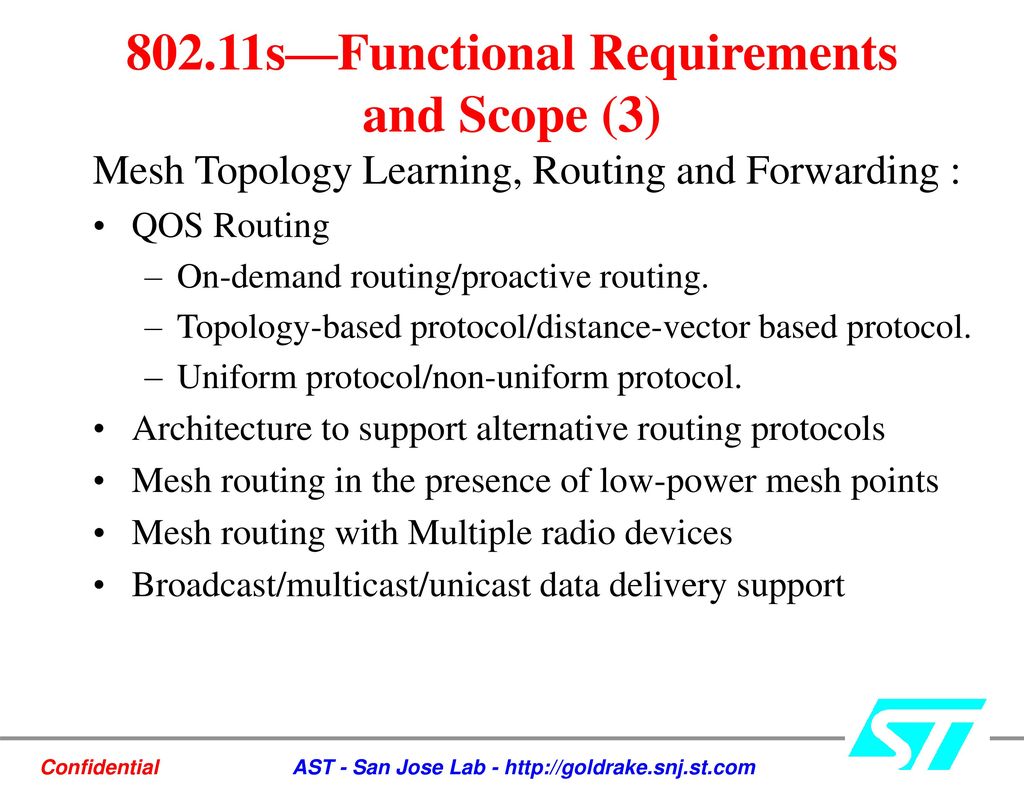 AST San Jose Lab: IEEE s Mesh Network - ppt download