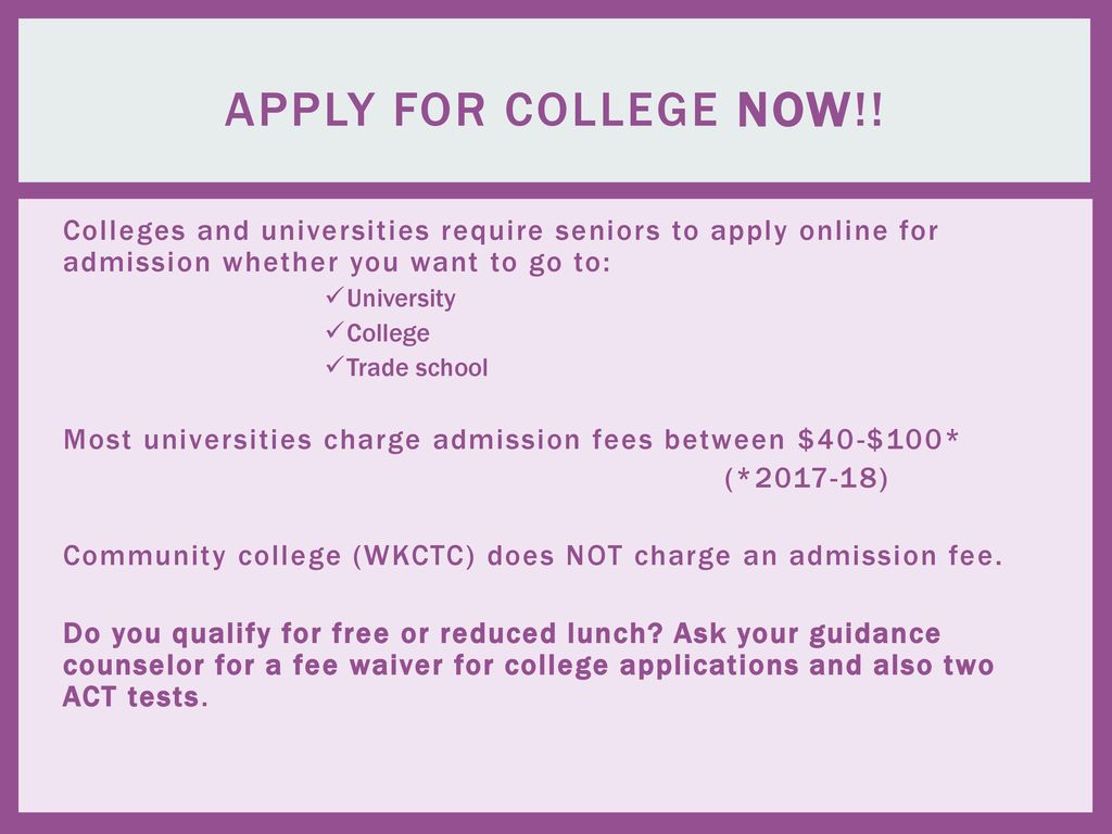 SENIOR COLLEGE AND Scholarship INFORMATION - ppt download
