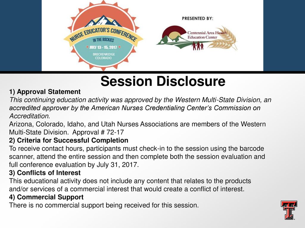 Nurse educator conference in the Rockies ppt download