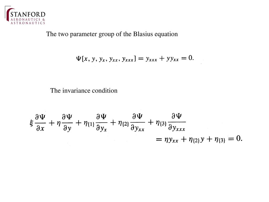 The two parameter group of the Blasius equation