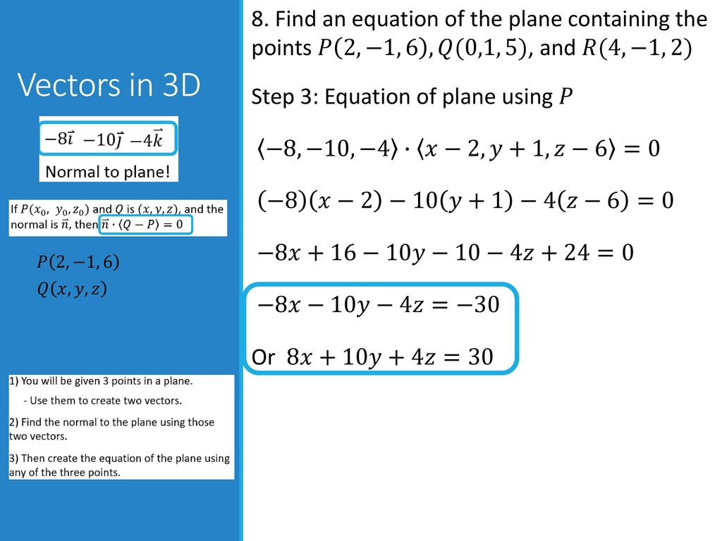 Lesson 12 10 Vectors In Space Ppt Download