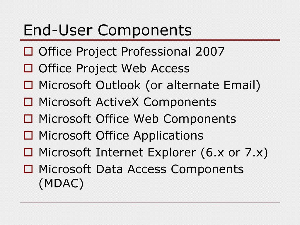 microsoft office web components 2007