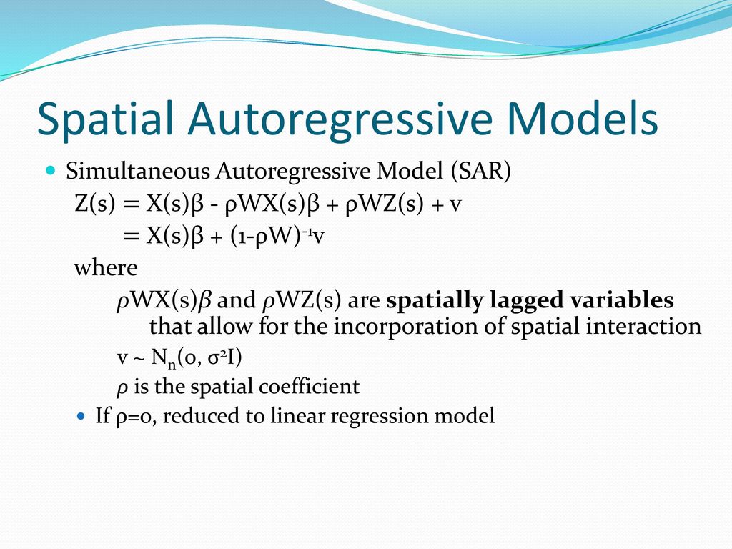 Spatial Regression Models Ppt Download