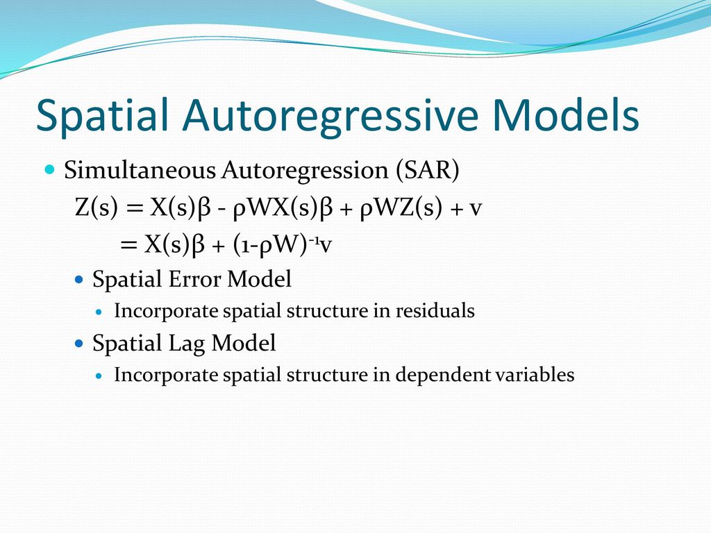 Spatial Regression Models Ppt Download