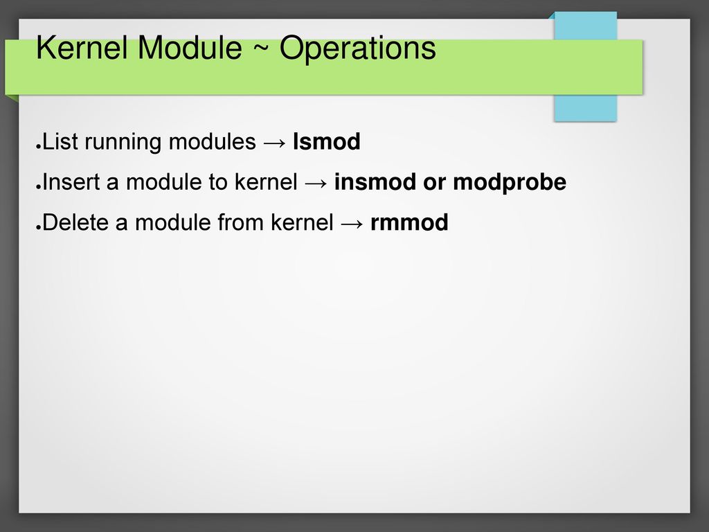 Linux kernel module programming ppt download