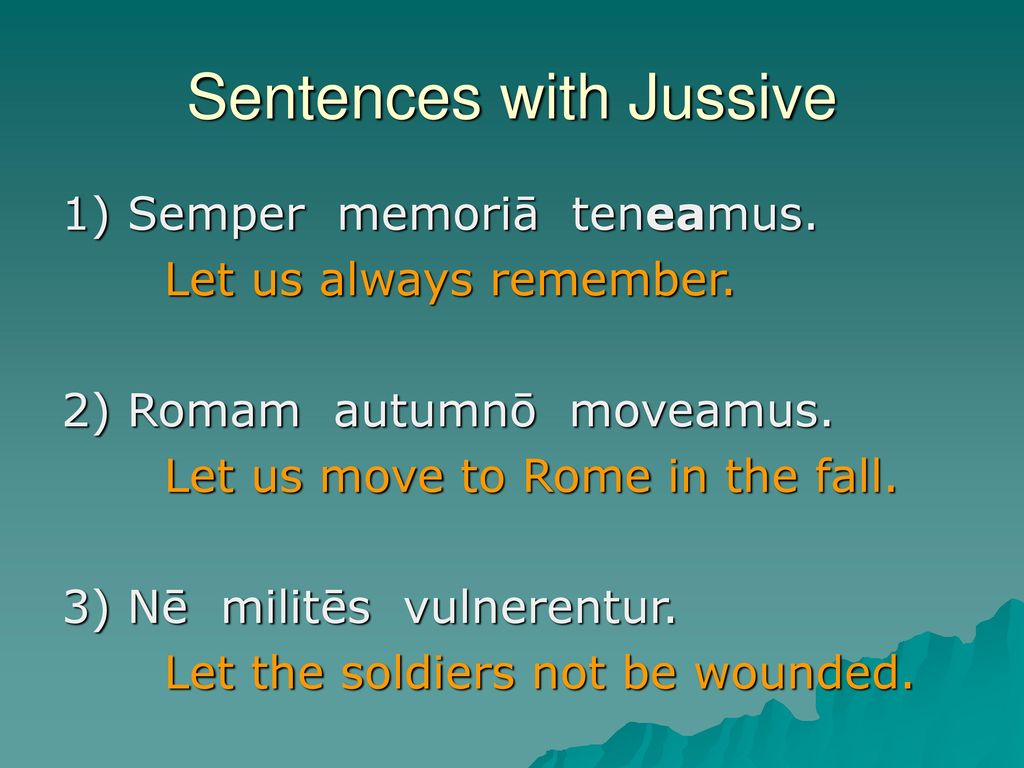 Sentences with Jussive
