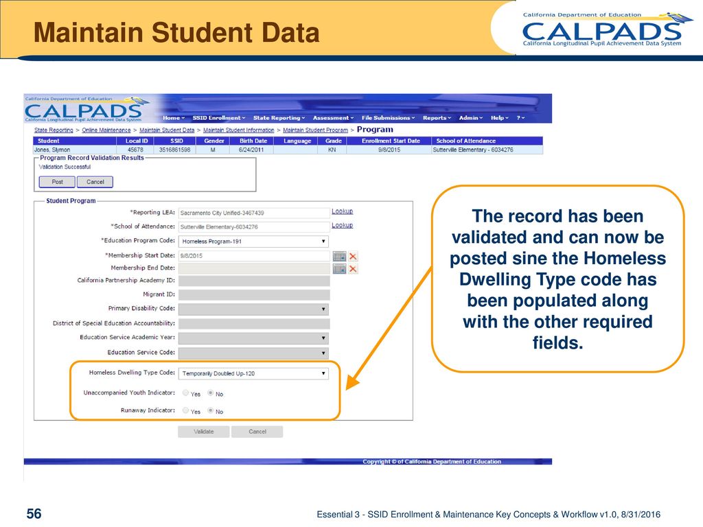 Maintain Student Data