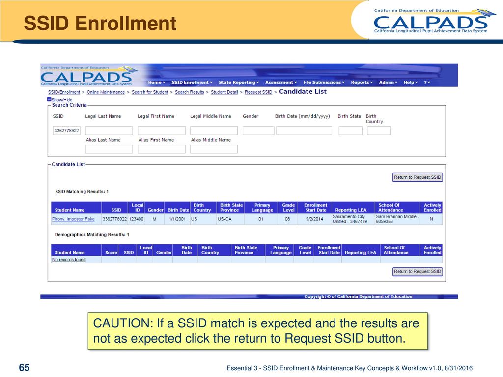 SSID Enrollment