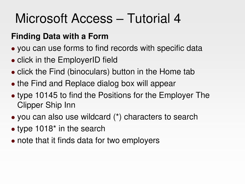 Microsoft access tutorial 3 ppt download