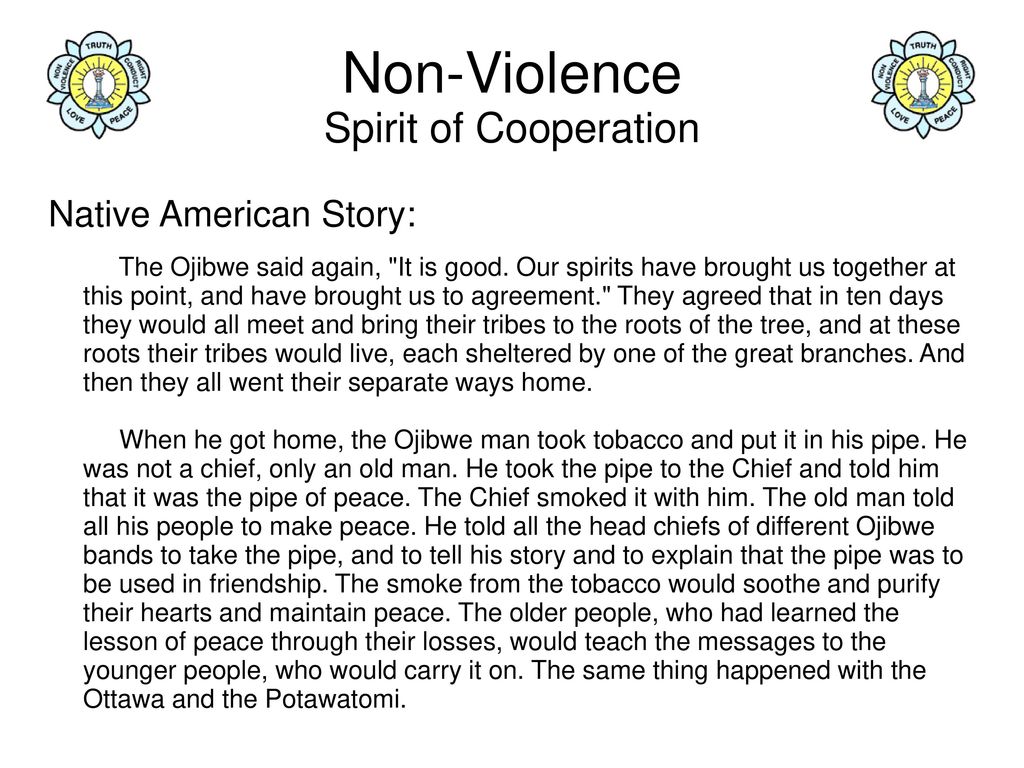 Non-Violence Spirit of Cooperation - ppt download