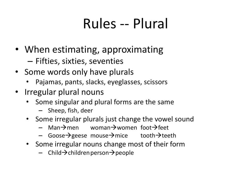Singular and Plural Nouns Fact Sheet - ใบความรู้คำนามเอกพจน์และพหูพจน์