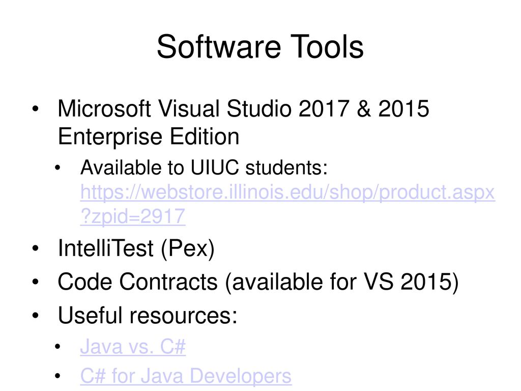 Software Tools Microsoft Visual Studio 2017 & 2015 Enterprise Edition