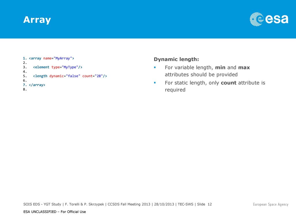 SOIS EDS & Toolchain ESA YGT Study - ppt download