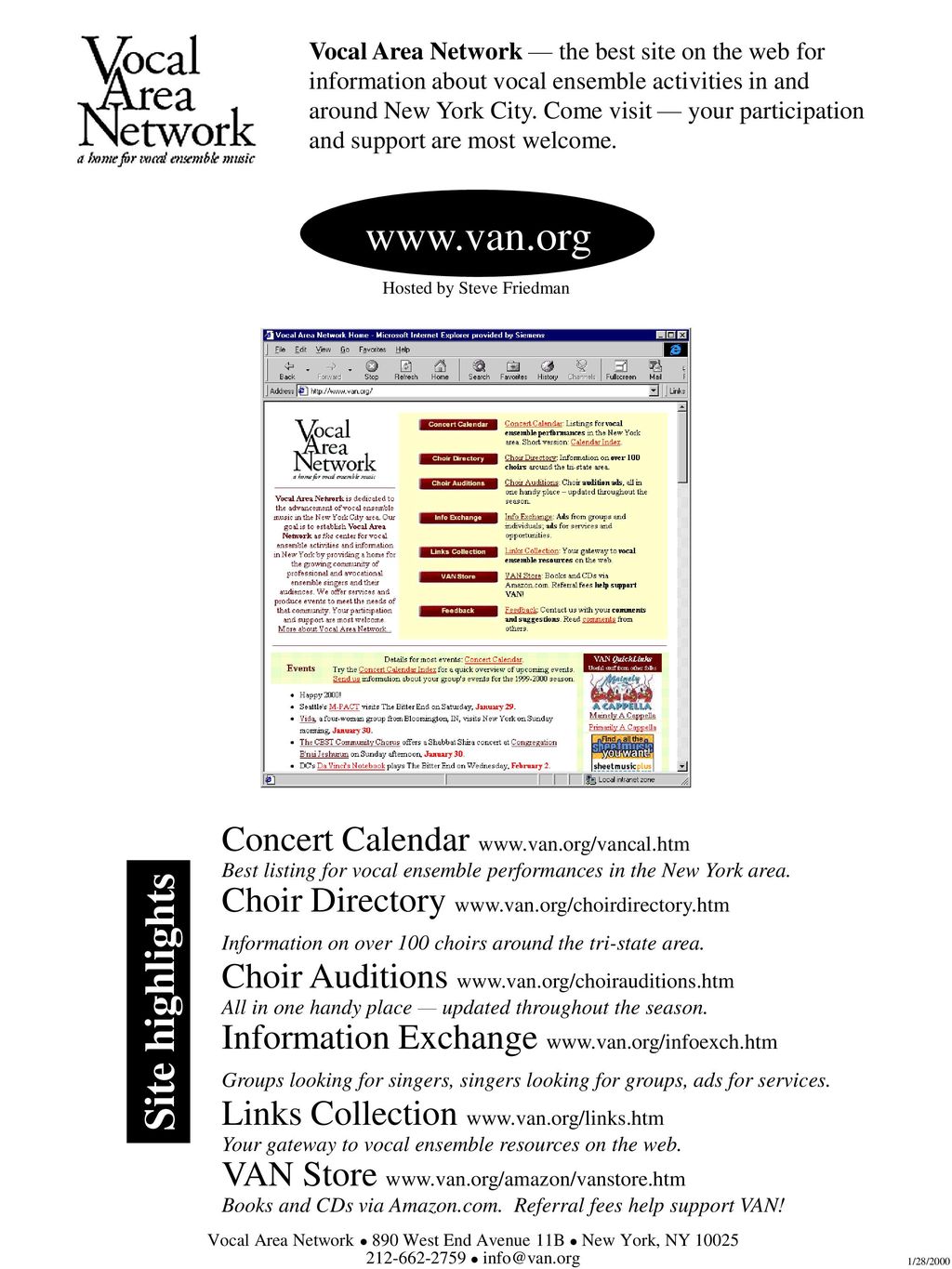 Site highlights Vocal Area Network — the best site on the web for