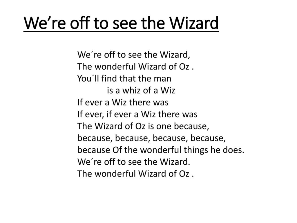 We're Off To See The Wizard Lyrics - Club Nostalgia - Only on JioSaavn