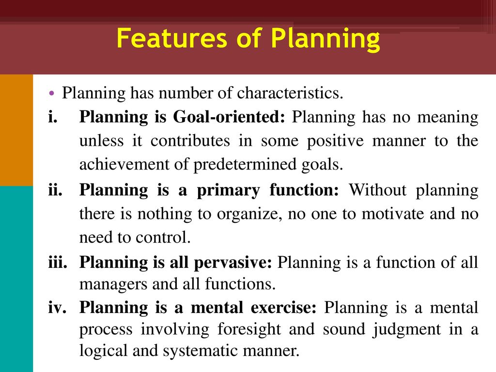 13 Features/Characteristics of Planning - BokasTutor