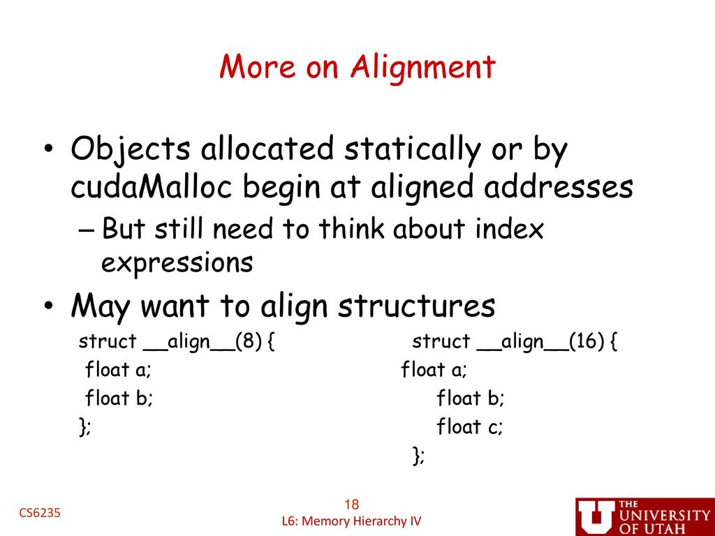 L6: Memory Hierarchy Optimization IV, Bandwidth Optimization - ppt download