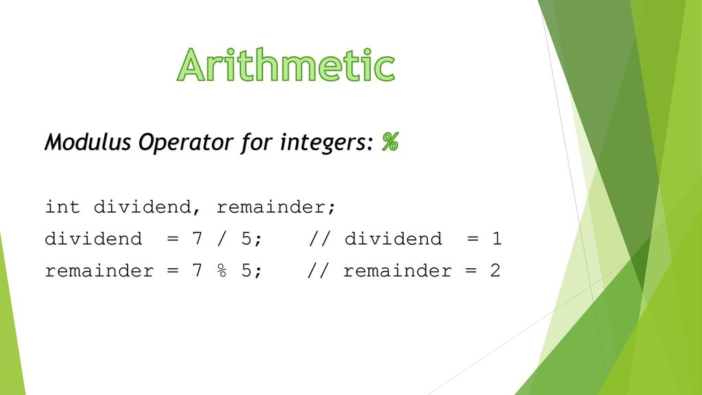 Data Types, Variables & Arithmetic - ppt download