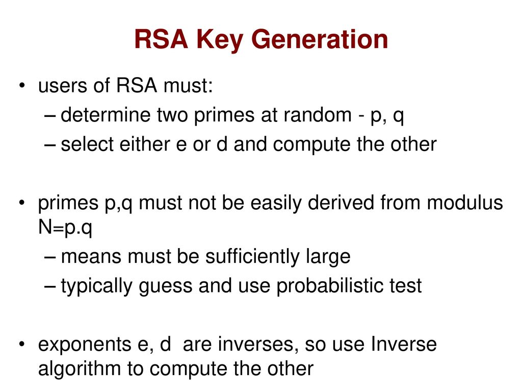 Chapter 9 Public Key Cryptography and RSA ppt download