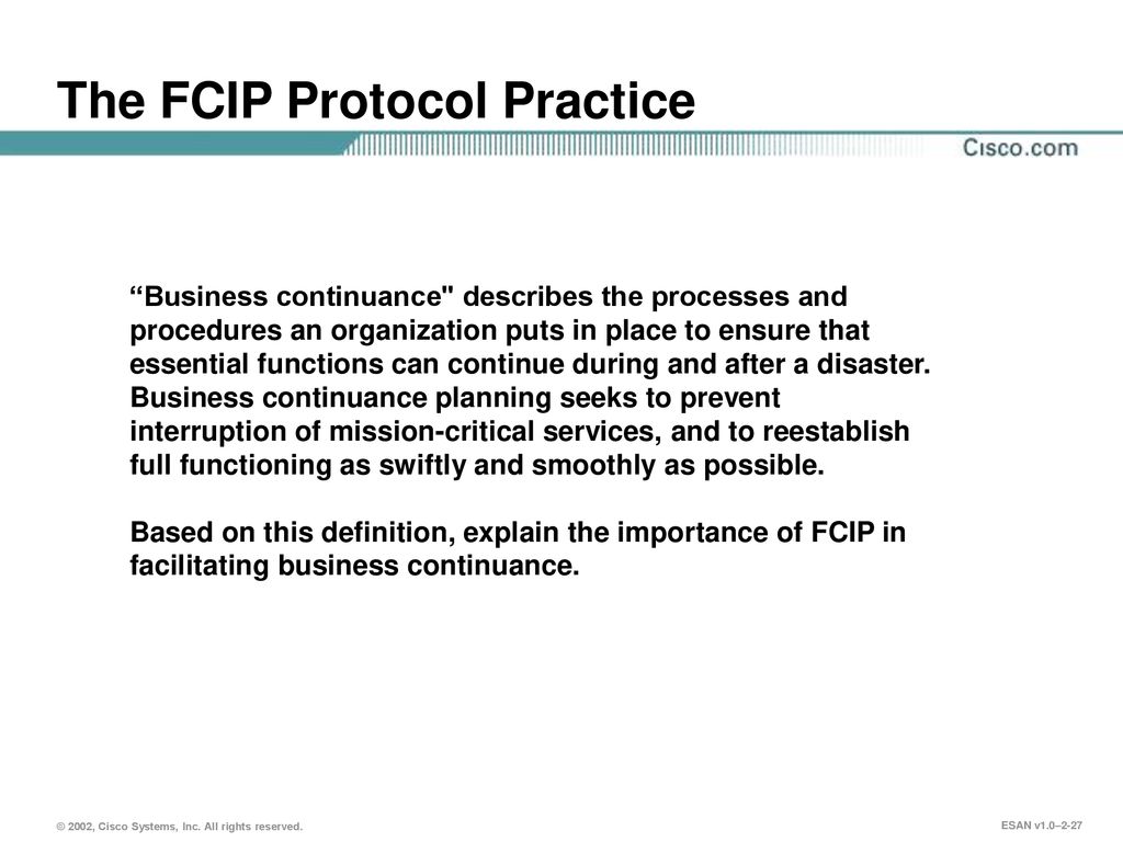 The FCIP Protocol Practice