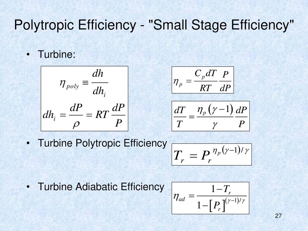 Polytropic Efficiency - Small Stage Efficiency
