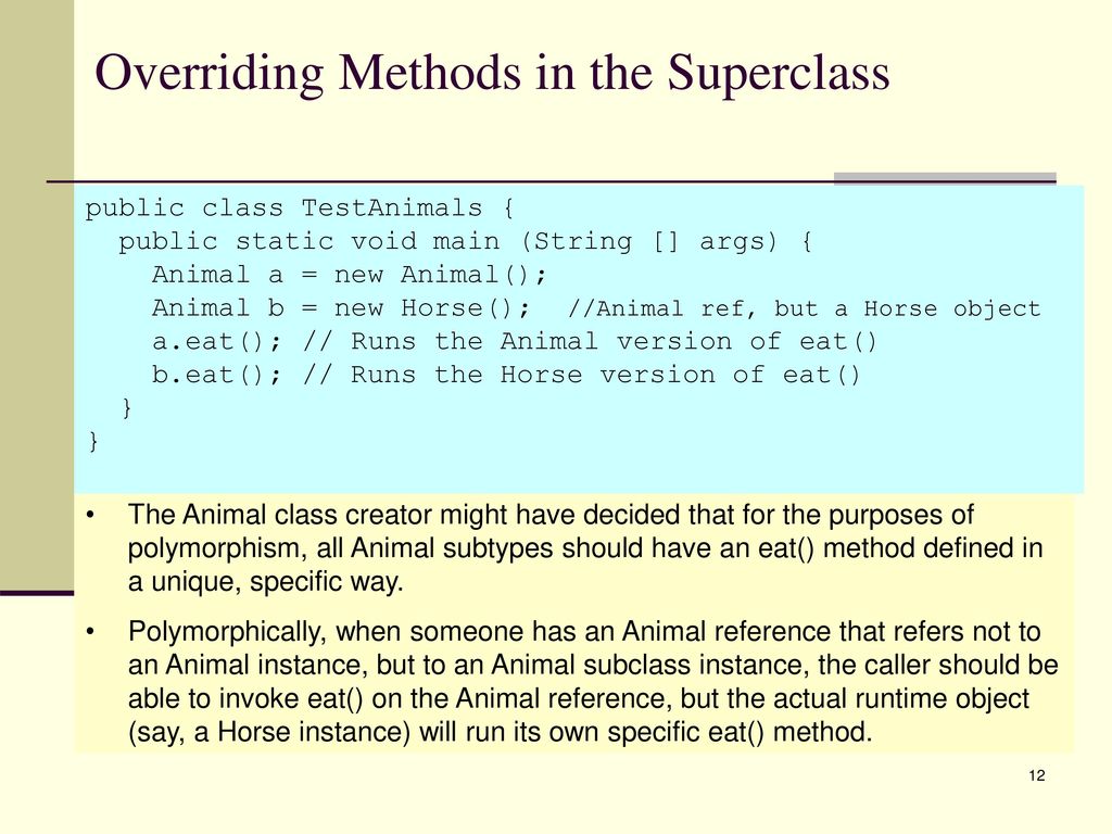 Overriding method ppt download