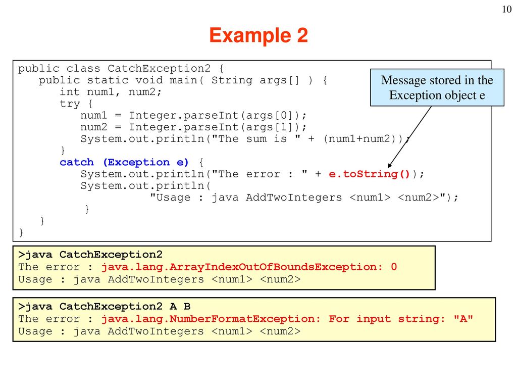 Chapter 10 exception handling ppt download