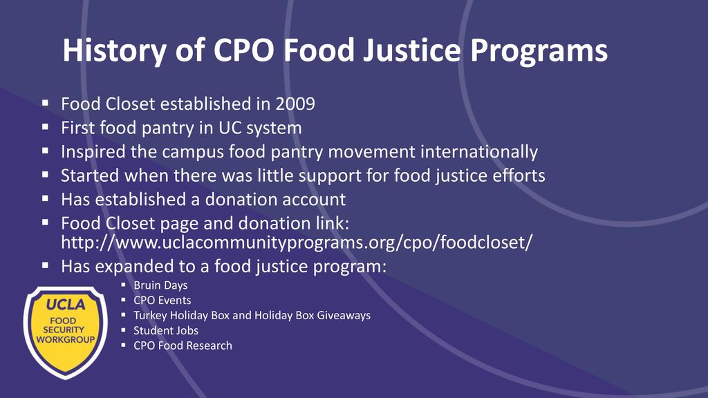 Cpo Food Justice Programs Food Security Work Group Ppt Download